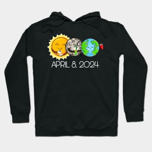 Funny Total Solar Eclipse April 8 2024 Moon Astronomy Space Hoodie